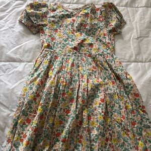 Mini Boden Liberty print Floral Puff Sleeve Kids Dress - Multicolor size 10-11
